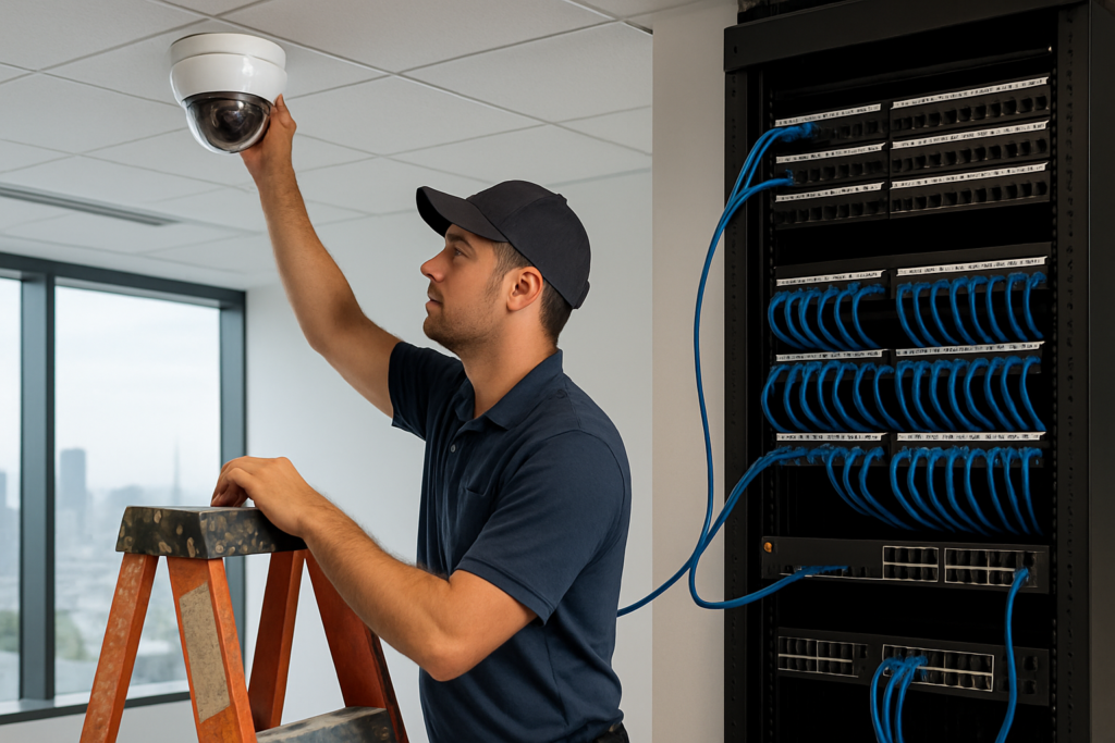 Enterprise CCTV Installation technician working in San Francisco, California
