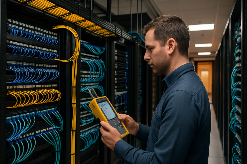 Organized Data Center Cabling installation in a San Antonio, Texas enterprise facility