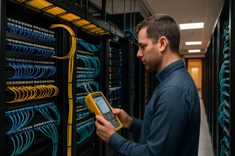 Organized Data Center Cabling installation in a San Antonio, Texas enterprise facility