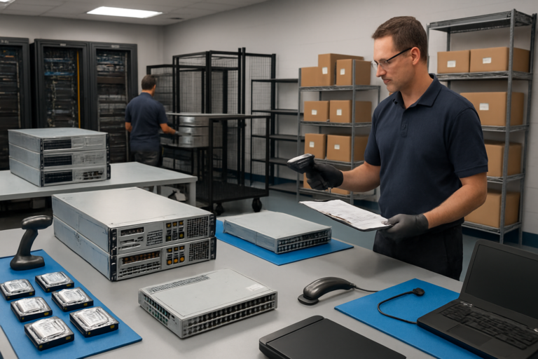 Enterprise ITAD processing for servers and laptops in Ashburn, Virginia