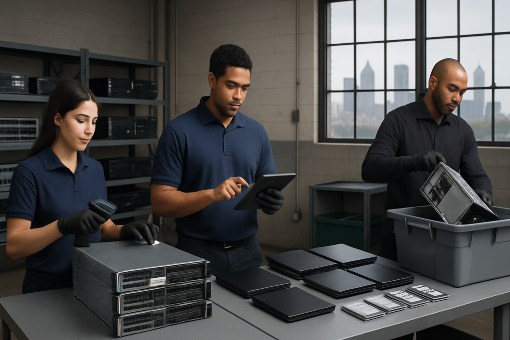 Enterprise ITAD asset processing and secure equipment tracking in Atlanta, Georgia