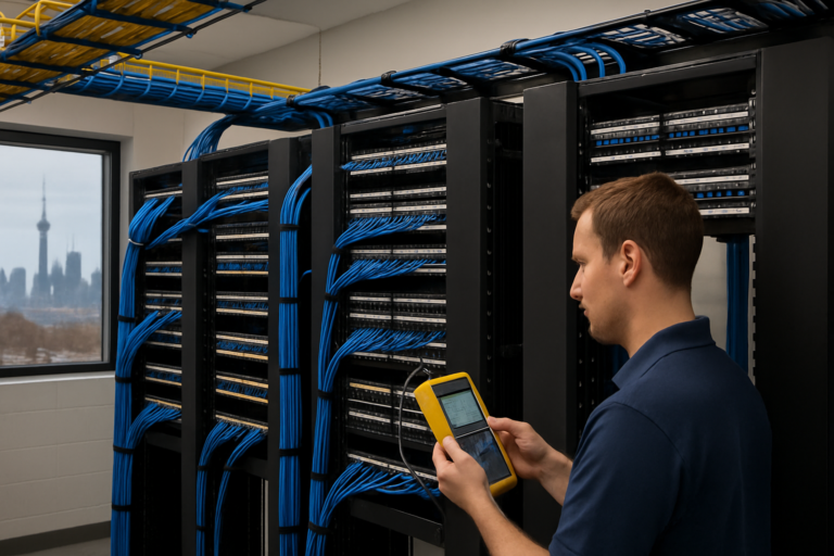 Enterprise Structured Cabling installation and testing in Toronto, Ontario