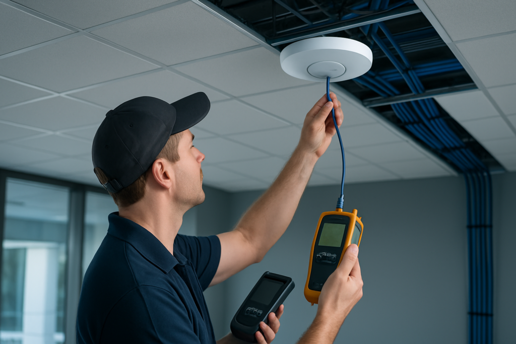 Professional Wi-Fi/AP Installation in an Ashburn, Virginia enterprise facility