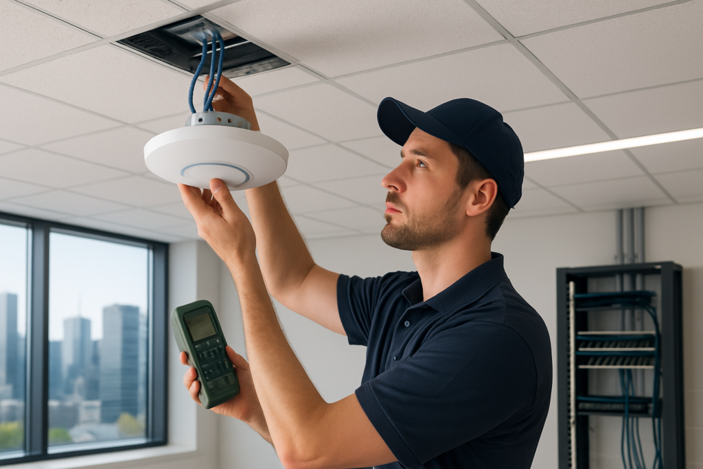 Professional Wi-Fi/AP Installation in a Toronto, Ontario commercial facility