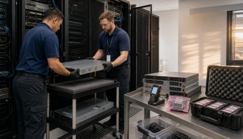 Technicians performing secure Data Center Disposal in Corpus Christi, Texas